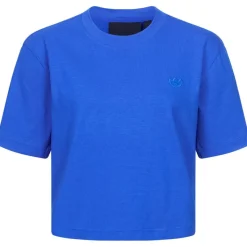 Mujer adidas Camisetas^Originals Blue Version Essentials Cropped Mujer Camiseta H22823