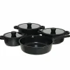 Banaru Design Otros Accesorios^olla de aluminio Conjunto 7 piezas. negro
