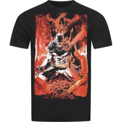 Lizenz Héroes De La Infancia^Batman DC COMICS Grave Hombre Camiseta GBMTS442BLK