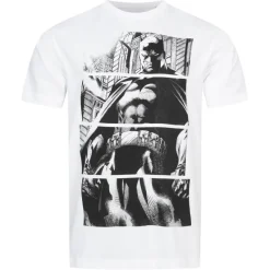 Lizenz Héroes De La Infancia^Batman DC COMICS Panels Hombre Camiseta GBMTS392WHT