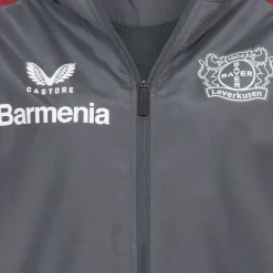 CASTORE Tienda Para Aficionados^Bayer 04 Leverkusen Mujer Chaqueta con capucha TF1493-GRISROJO