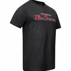 Hombre BEN SHERMAN Camisetas^Flocked Logo Hombre Camiseta 0076268-NEGRO