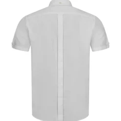 Hombre BEN SHERMAN Camisas Y Polos^Oxford Hombre Camisa de manga corta 1013388-BLANCO