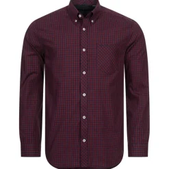 Hombre BEN SHERMAN Camisas Y Polos^Oxford Hombre Camisa de manga larga 0077858-ROJO OSCURO