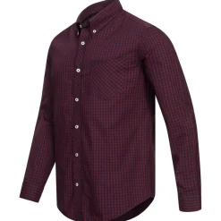 Hombre BEN SHERMAN Camisas Y Polos^Oxford Hombre Camisa de manga larga 0077858-ROJO OSCURO