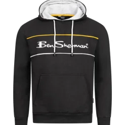 Hombre BEN SHERMAN Sudaderas Y Jerséis^Two Colour Panel Hombre Sudadera con capucha 0067811-NEGRO