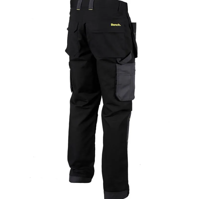 Hombre Bench Equipo De Trabajo|Vestuario Laboral^Workwear Boston Cordura Hombre Pantalón de trabajo BNCH 015-Negro/Gris