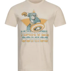 Hombre Lizenz Héroes De La Infancia|Camisetas^Captain America Marvel Hombre Camiseta FBMTS762SND