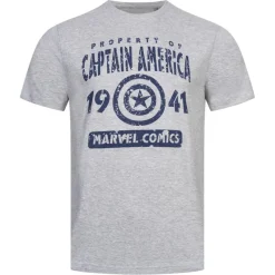 Hombre Lizenz Héroes De La Infancia|Camisetas^Captain America MARVEL Property Hombre Camiseta FBMTS657HGY