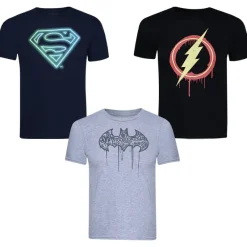 Lizenz Multipacks|Héroes De La Infancia^CÓMICS DE DC Superman Batman Flash Niño Camiseta Pack de 3 CDBPK298MUL