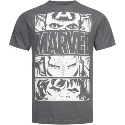 Hombre Lizenz Héroes De La Infancia|Camisetas^CÓMICS DE MARVEL Core Logo Hombre Camiseta FBMTS095DKH