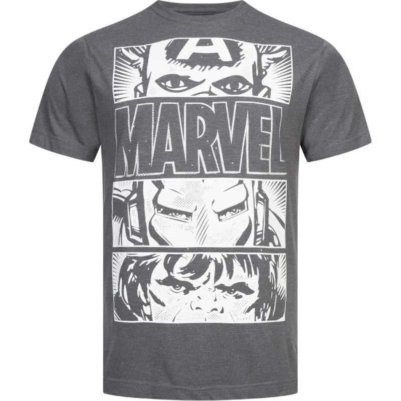 Hombre Lizenz Héroes De La Infancia|Camisetas^CÓMICS DE MARVEL Core Logo Hombre Camiseta FBMTS095DKH