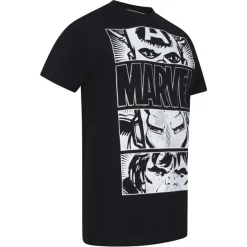 Hombre Lizenz Héroes De La Infancia|Camisetas^CÓMICS DE MARVEL Core Logo Hombre Camiseta FBMTS095BLK