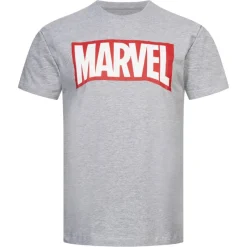 Hombre Lizenz Héroes De La Infancia|Camisetas^CÓMICS DE MARVEL Core Logo Hombre Camiseta FAMTS327SPO