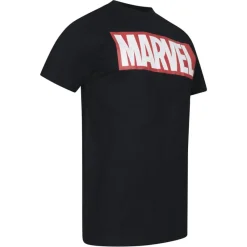Hombre Lizenz Héroes De La Infancia|Camisetas^CÓMICS DE MARVEL Core Logo Hombre Camiseta FAMTS327BLK