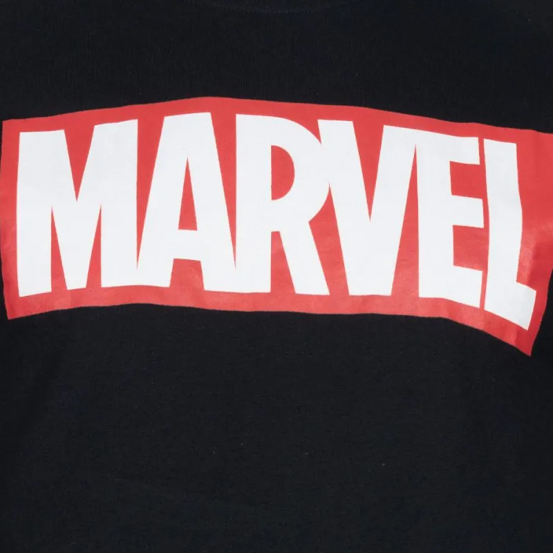 Hombre Lizenz Héroes De La Infancia|Camisetas^CÓMICS DE MARVEL Core Logo Hombre Camiseta FAMTS327BLK