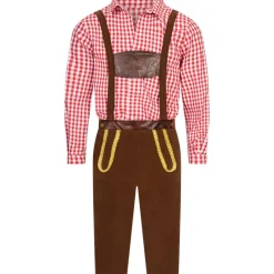 MIESEPETER Disfraces^Conjunto de traje tradicional Hombre Disfraz de Oktoberfest ® rojo