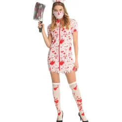 MIESEPETER Disfraces^Disfraz de enfermera de terror Mujer "Bloody Nurse" ®