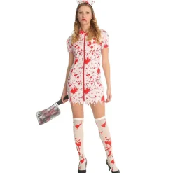 MIESEPETER Disfraces^Disfraz de enfermera de terror Mujer 