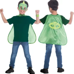 amscan Héroes De La Infancia|Disfraces^Disfraz de Héroes de pijamas de PJ Masks Gekko Niño 9903737