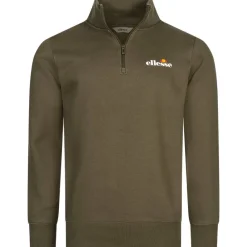 Hombre ellesse Sudaderas Y Jerséis^Benevento Hombre 1/4-Cremallera Sudadera SOP23856-Caqui