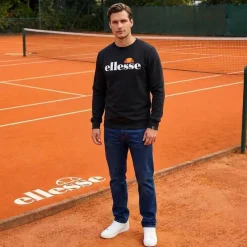 Hombre ellesse Sudaderas Y Jerséis^Kanya Crew Hombre Sudadera SOP24044-Negro