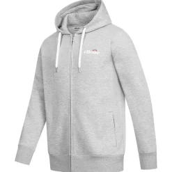 Hombre ellesse Chaquetas^Klemerio Full Zip Hombre Sudadera con cremallera y capucha SOP23857-Gris claro jaspeado