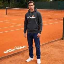 Hombre ellesse Sudaderas Y Jerséis^Monesiglio Hoody Hombre Sudadera con capucha SOP23865-Gris oscuro