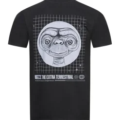Lizenz Héroes De La Infancia^E.T., el extraterrestre Broadcast Hombre Camiseta UNMTS076BLK