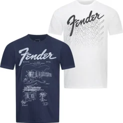 Lizenz Multipacks^FENDER Hombre Camiseta Pack de 2 POMPK409MUL