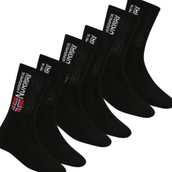 Hombre Geographical Norway Calcetines^Hombre Calcetines de deporte 3 pares negro GN002HP-NEGRO