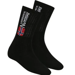 Hombre Geographical Norway Calcetines^Hombre Calcetines de deporte 3 pares negro GN002HP-NEGRO