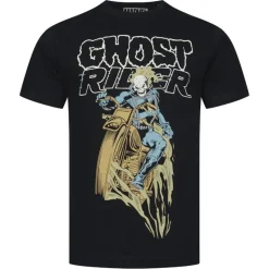 Hombre Lizenz Héroes De La Infancia|Camisetas^Ghost Rider MARVEL Hombre Camiseta FBMTS790BLK