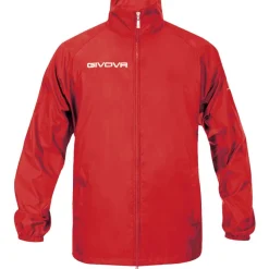Hombre Givova Chaquetas|Chaquetas^Chubasquero "Rain Basico" rojo