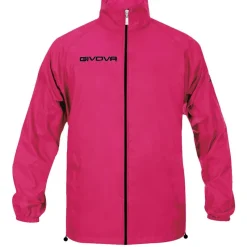 Hombre Givova Chaquetas|Chaquetas^Chubasquero "Rain Basico" rosa neón