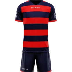 Givova Rugby^Conjunto de rugby Camiseta con pantalones cortos azul marino/rojo