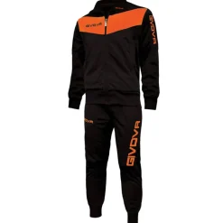 Givova Ropa Deportiva|Equipaciones^Tuta Visa Chándal negro / naranja neón
