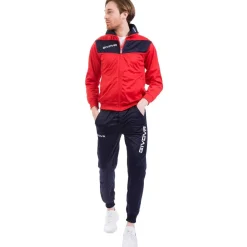 Hombre Givova Chándales|Equipaciones^Tuta Visa Chándal rojo / azul marino