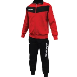 Hombre Givova Equipaciones|Chándales^Tuta Visa Chándal rojo / negro