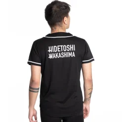 HIDETOSHI WAKASHIMA Béisbol^"BC Kiyota" Hombre Pelota de béisbol Camiseta negro
