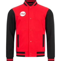 Hombre HIDETOSHI WAKASHIMA Chaquetas^"Shibuya" Hombre Chaqueta universitaria negro/rojo