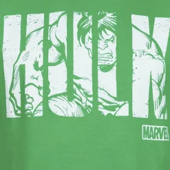 Hombre Lizenz Héroes De La Infancia|Camisetas^HULK Text MARVEL Hombre Camiseta FBMTS304GRN