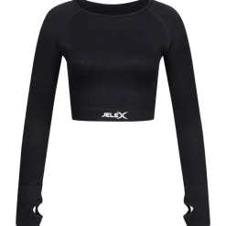 JELEX Ropa De Fitness^"Amelia" Mujer Top de fitness de manga larga negro