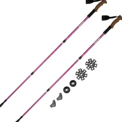 JELEX Deportes De Invierno|Outdoor^Bastones de senderismo con asas de corcho rosa