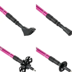 JELEX Deportes De Invierno|Outdoor^Bastones de senderismo con asas de corcho rosa