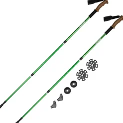 JELEX Deportes De Invierno|Outdoor^Bastones de senderismo con asas de corcho verde