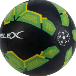 JELEX Balones De Fútbol^Bolzplatzheld Balón de fútbol de goma negro-verde