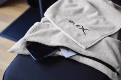 JELEX Otros Deportes|Voleibol^"100FIT" Toalla de fitness con bolsillo gris