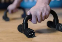 JELEX Deportes De Fuerza|Accesorios De Fitness^Gain Hard Push Up Bar Agarres para flexiones negro gris