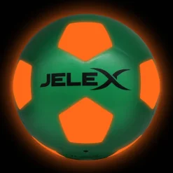JELEX Game & Fun|Balones De Fútbol^"Neon" Luz LED Balón de fútbol verde/naranja